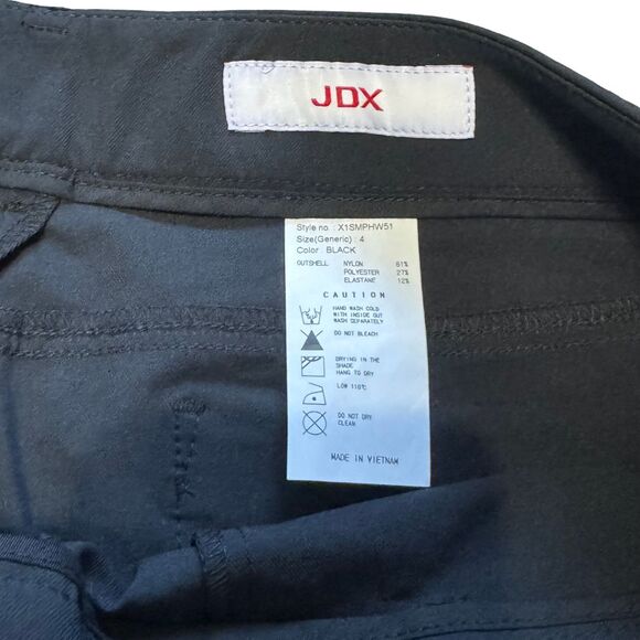 JOIEDEX JDX Women's Microfiber Golf Shorts Black Silver 10.5" Inseam NWOT Sz 4 - Picture 6 of 6